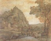 Claude Lorrain, View of Delphi with a Procession (mk17)